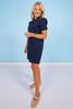 SSYS Ada Short Sleeve Polo Pique Dress In Navy