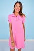 SSYS Ada Short Sleeve Polo Pique Dress In Pink