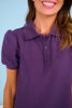 SSYS Ada Short Sleeve Polo Pique Dress In Purple