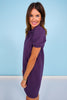 SSYS Ada Short Sleeve Polo Pique Dress In Purple