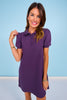 SSYS Ada Short Sleeve Polo Pique Dress In Purple
