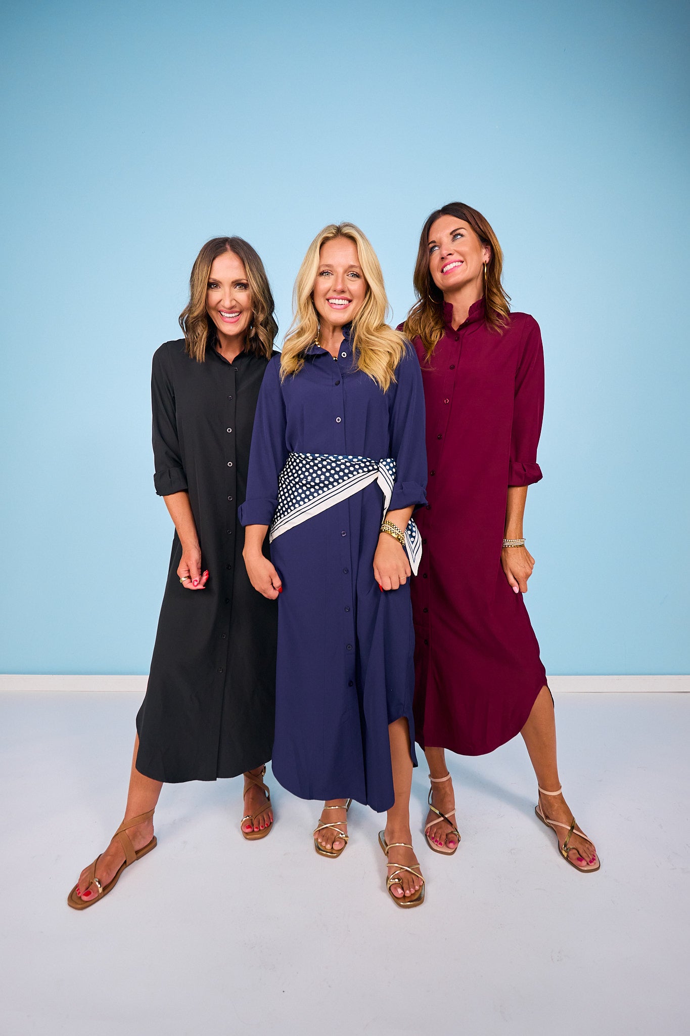 SSYS Saylor Preppy Shirt Dress In Navy