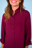 SSYS Saylor Preppy Shirt Dress In Maroon