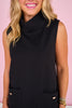SSYS Ruth Sleeveless Mock Neck Ponte Dress In Black