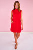 SSYS Sleeveless Gigi Mock Neck Air Dress In Red *FINAL SALE*
