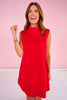 SSYS Sleeveless Gigi Mock Neck Air Dress In Red *FINAL SALE*