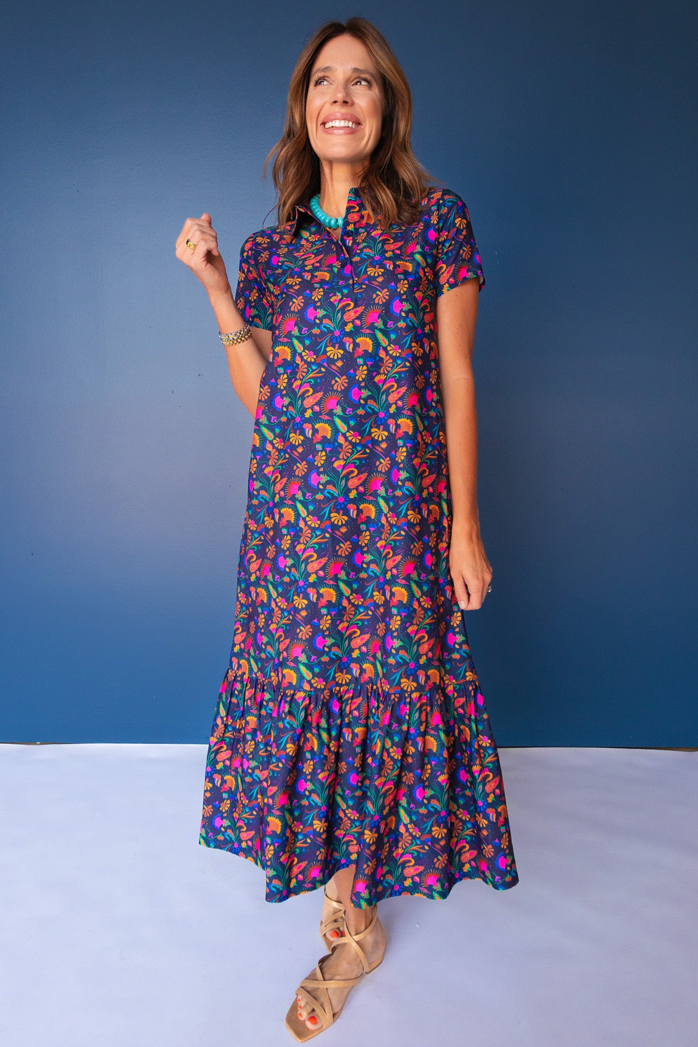 SSYS Holland Floral Printed Dress In Paradise Bloom