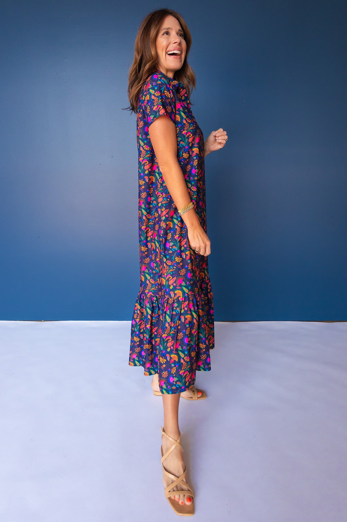 SSYS Holland Floral Printed Dress In Paradise Bloom