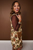 SSYS Tara Suede Contrast Shift Dress In Vintage Floral