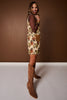 SSYS Tara Suede Contrast Shift Dress In Vintage Floral