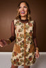 SSYS Tara Suede Contrast Shift Dress In Vintage Floral