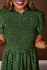 SSYS Frances Smocked Puff Sleeve Bandana Print Maxi Dress In Green