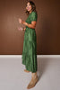 SSYS Frances Smocked Puff Sleeve Bandana Print Maxi Dress In Green