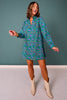 SSYS Halley Ruffle Collar Babydoll Dress in Emerald Botanicals