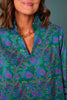 SSYS Halley Ruffle Collar Babydoll Dress in Emerald Botanicals