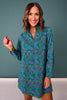 SSYS Halley Ruffle Collar Babydoll Dress in Emerald Botanicals