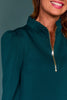 SSYS Zoey Long Sleeve Ruffle Collar Zip Air Dress In Teal