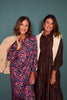 SSYS Emery Long Sleeve Dress In Brown Striped Animal