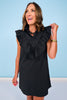 SSYS Finley Sleeveless Ruffle Detail Dress In Black