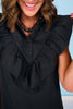 SSYS Finley Sleeveless Ruffle Detail Dress In Black
