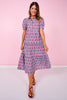 SSYS Emery Short Sleeve Dress In Sunset Tulip