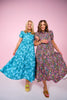 SSYS Emery Short Sleeve Dress In Indigo Petals