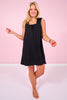 SSYS Monroe Ruffle Pajama Dress In Black