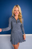 SSYS Long Sleeve Quarter Zip Top In Black Gingham