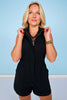 SSYS Kaylee Denim Romper In Black