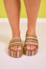 Vintage Havana Multi Mix Crochet Platform Sandals