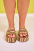 Vintage Havana Multi Mix Crochet Platform Sandals