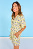 SSYS Connie Printed Short Sleeve Pajama Shorts Set In Limoncello Tiles
