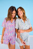 SSYS Connie Printed Short Sleeve Pajama Shorts Set In Sleepy Meadow