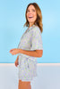 SSYS Connie Printed Short Sleeve Pajama Shorts Set In Sleepy Meadow