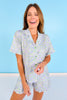 SSYS Connie Printed Short Sleeve Pajama Shorts Set In Sleepy Meadow