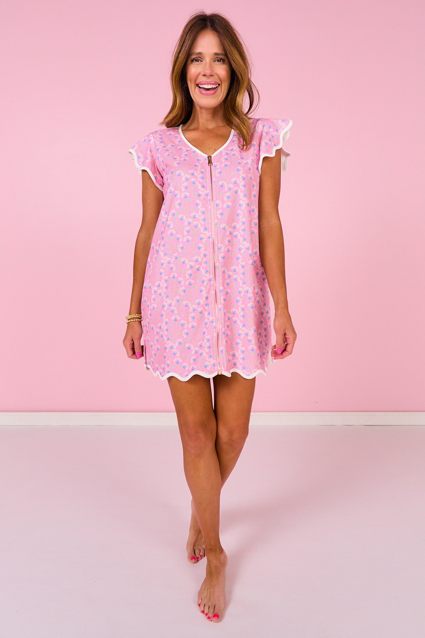 SSYS Pink Garden Vines Printed Get Ready Robe™