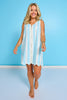 SSYS Sleeveless Get Ready Robe™ In Light Blue and White Cabana Stripes