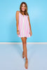 SSYS Sleeveless Get Ready Robe™ In Light Pink and White Cabana Stripes