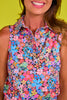 SSYS Neon Blooms Sleeveless Polo and Pleated Skort Pickleball Set