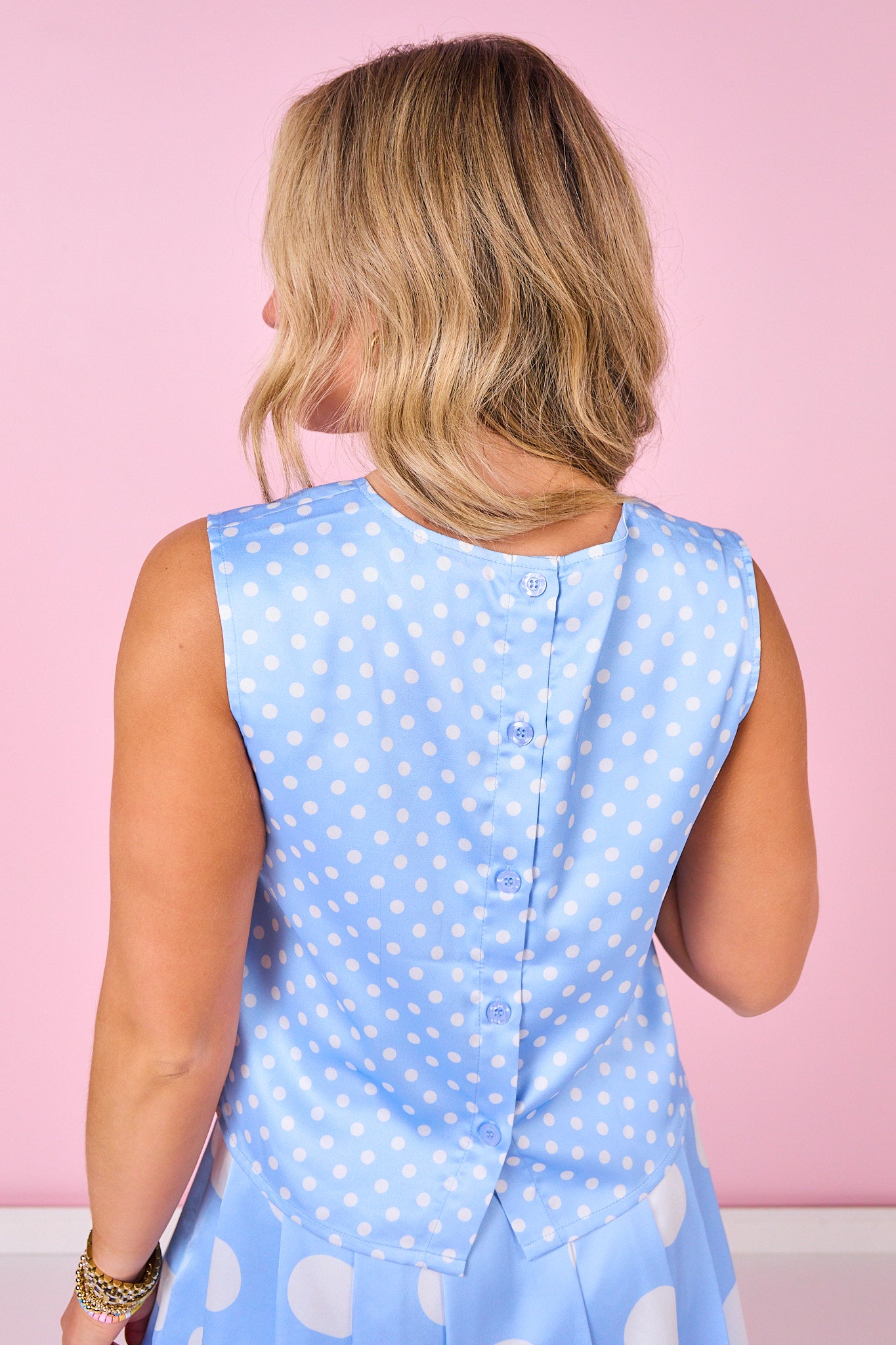 SSYS Matilda Polka Dot Skort Set In Blue