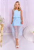 SSYS Kimrie Light Blue Sheer Organza Rhinestone Skirt Set