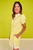 SSYS Scuba Contrast Puff Sleeve Active Skort Set In Butter Yellow