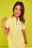 SSYS Scuba Contrast Puff Sleeve Active Skort Set In Butter Yellow
