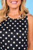 SSYS Darla Sleeveless Polka Dot Shorts Set In Black