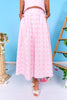 SSYS Paloma Sleeveless Pleated Maxi Skirt Set In Baby Pink Cane