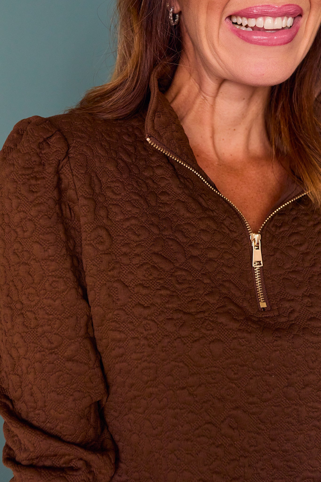 SSYS Elizabeth Long Sleeve Skort Set In Dark Chocolate Animal