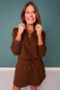 SSYS Elizabeth Long Sleeve Skort Set In Dark Chocolate Animal