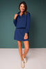 SSYS Elizabeth Long Sleeve Skort Set In Navy Animal
