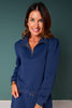 SSYS Elizabeth Long Sleeve Skort Set In Navy Animal