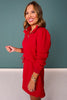SSYS Elizabeth Long Sleeve Skort Set In Red Animal